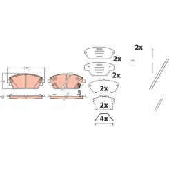 Klocki Ham. Mazda P. 3 1,5-2,0 18- - TRW (GDB2456)