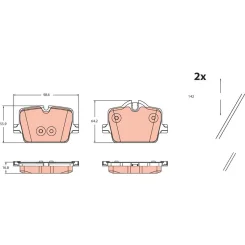 Klocki Ham. Bmw T. 2/3/Z4/I4 2,0-3,0 18- - TRW (GDB2487)