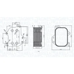 Chłodnica Oleju Vw Golf 1.6Tdi 13- - MAGNETI MARELLI (RO0057)