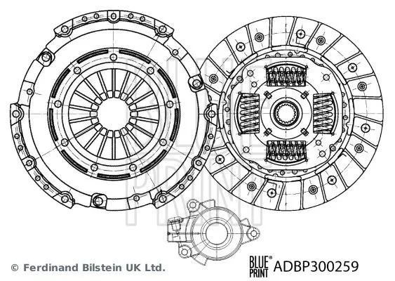 Sprzęgło Kpl. Suzuki Sx4 1,6 Ddis 07- - BLUE PRINT (ADBP300259)