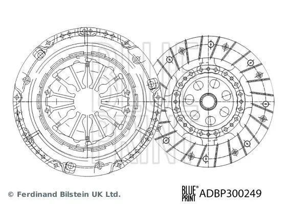Sprzęgło Renault Megane/Scenic 1,4 09-16 - BLUE PRINT (ADBP300249)