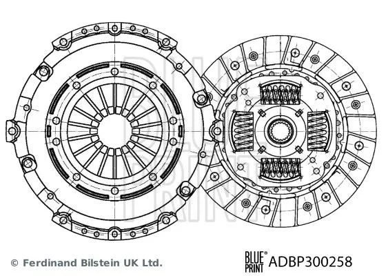 Sprzęgło Suzuki Sx4 1,6 Ddis 07- - BLUE PRINT (ADBP300258)
