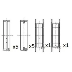 Panewki Gł. Vw 1.9/2.2/2.5/2.5Tdi Std Kpl. - FAI AutoParts (BM1059-STD)