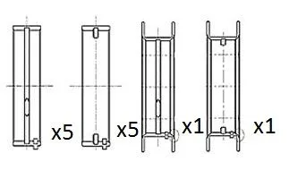 Panewki Gł. Vw 1.9/2.2/2.5/2.5Tdi Std Kpl. - FAI AutoParts (BM1059-STD)