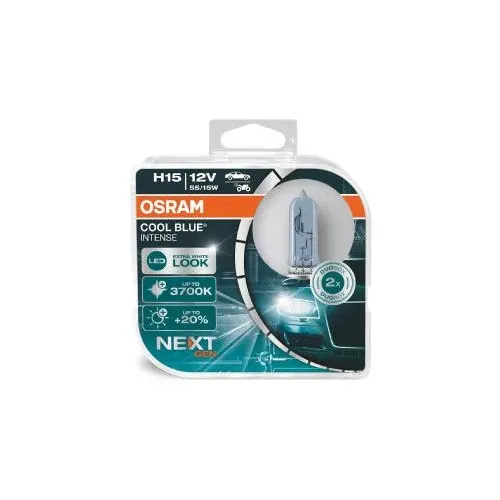 Żarówka Cool Blue Intense H15 12V/55/15W Pgj23T-1, 5000K 2Szt. (Eko) - ams-OSRAM (OSR64176CBN-2HB)