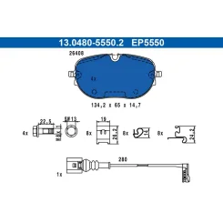 Klocki Ham. Vw P. Id.3 19- - ATE (13.0480-5550.2)
