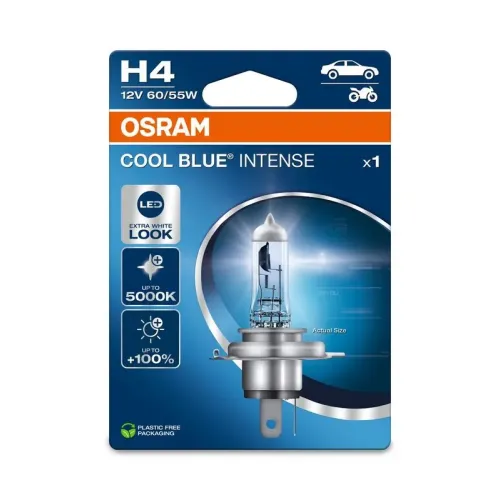 Żarówka Cool Blue Intense H4 12V/60/55W P43T, 5000K 1Szt. Blister (Eko) - ams-OSRAM (OSR64193CBN-1BL)