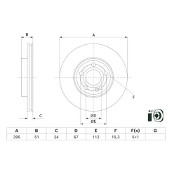 Tarcza Ham. Db P. C118/X118/W177/W247/H247 1,3-1,5 18- - BOSCH (0986479H74)