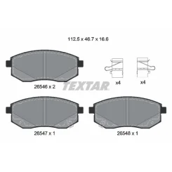 Klocki Ham. Dacia P. Spring Ev 20- - TEXTAR (2654601)