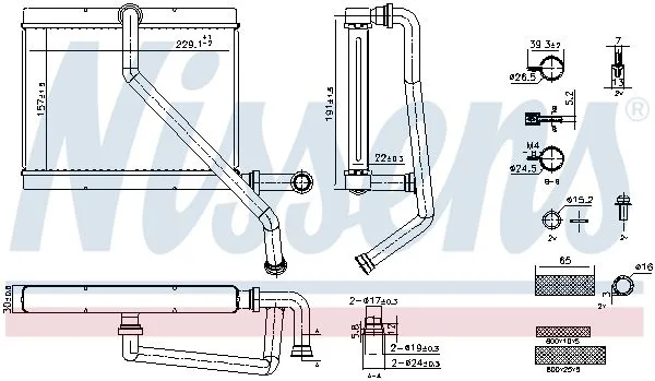 Nagrzewnica Bmw 5 E39 520/523/525 95-04 - NISSENS (NIS707289)