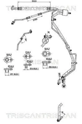 Przewód Klimatyzacji Citroen C4 04-11 - TRISCAN (901028058)