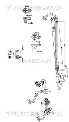 Przewód Klimatyzacji Opel Astra J 1.4 11- - TRISCAN (901024021)