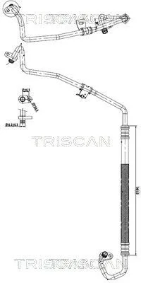 Przewód Klimatyzacji Citroen Berlingo 1.2 18- - TRISCAN (901028001)