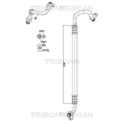 Przewód Klimatyzacji Peugeot 307 2.0 Hdi 00-08 - TRISCAN (901028054)