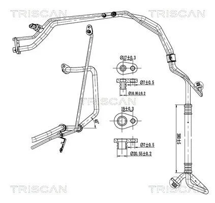 Przewód Klimatyzacji Citroen C1 1.0 05-14 - TRISCAN (901028094)