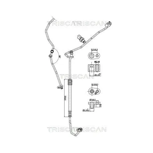 Przewód Klimatyzacji Vw Tiguan 2.0 Tdi 16- - TRISCAN (901029030)