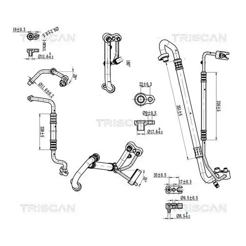 Przewód Klimatyzacji Opel Adam 12-19 - TRISCAN (901024005)