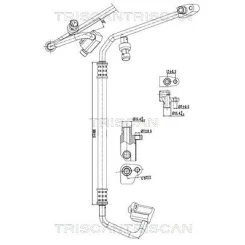 Przewód Klimatyzacji Renault Trafic 2.0Dci, 1.9 Dci 06- - TRISCAN (901024017)