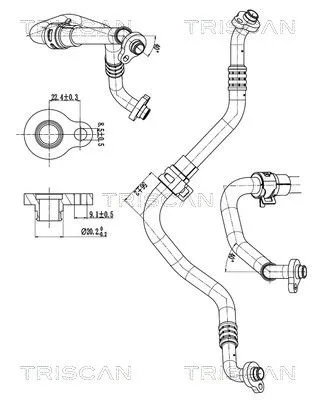 Przewód Klimatyzacji Volvo V60 Ii 18- - TRISCAN (901027001)