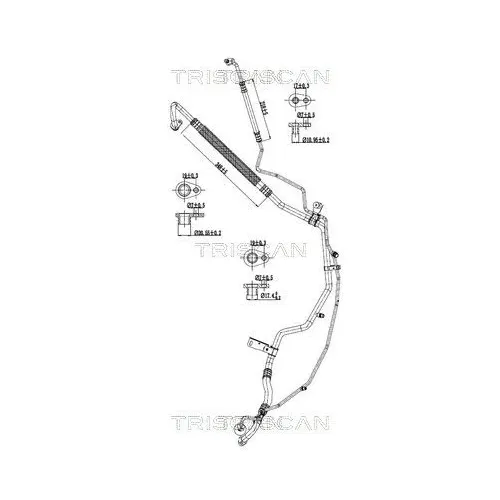 Przewód Klimatyzacji Citroen C3 1.6Hdi 09-15 - TRISCAN (901028093)