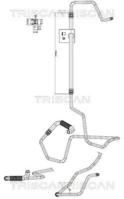 Przewód Wspomagania Peugeot 206 98- - TRISCAN (851628014)