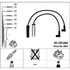 Gyújtókábel Készlet - NGK (RC-CR1204)