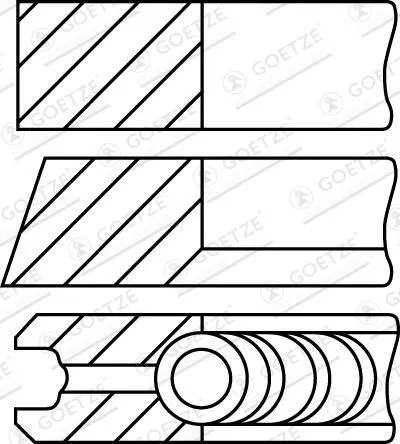 PierCienie Tłokowe Opel 1.6Cdti 0.50 - GOETZE ENGINE (08-430307-00)