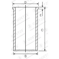 Tuleja Tłokowa Ford 2.2Tdci - GOETZE ENGINE (14-022110-00)