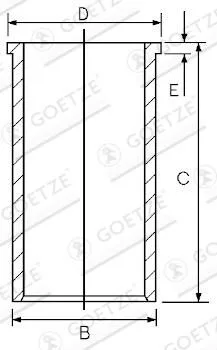 Tuleja Tłokowa Ford 2.2Tdci - GOETZE ENGINE (14-022110-00)