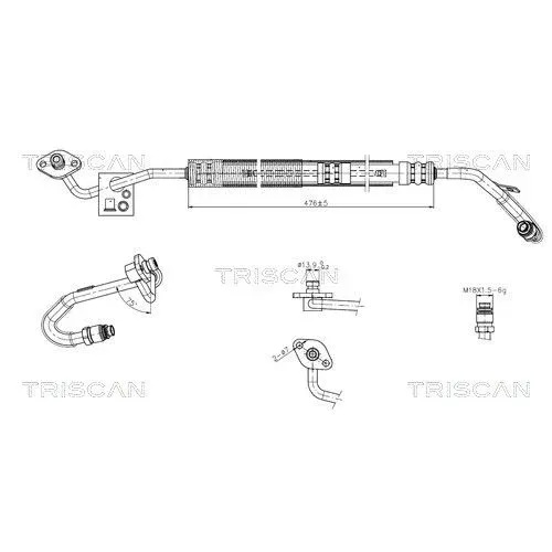 Przewód Wspomagania Vw Touareg 3,0Tdi 10-18 - TRISCAN (851629061)