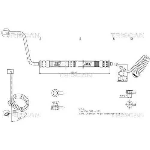 Przewód Wspomagania Audi A4 1,9Tdi 01- - TRISCAN (851629037)