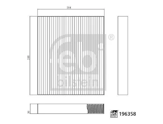 Filtr Kabiny Byd Seal Ev 07.22- - FEBI BILSTEIN (FE196358)