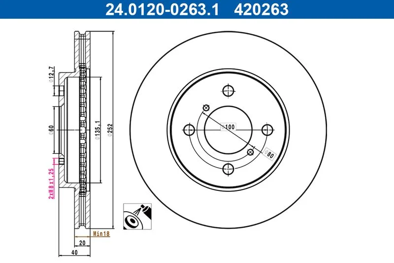Tarcza Ham. Suzuki P. Swift 1,2 10- - ATE (24.0120-0263.1)
