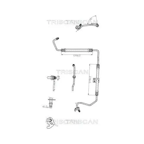 Przewód Wspomagania Ford Tourneo Connect/Transit Connect 02-13 - TRISCAN (851616045)