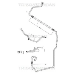 Przewód Wspomagania Peugeot 206/206+ 01-12 - TRISCAN (851628005)