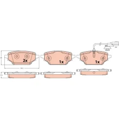 Klocki Ham. Db T. Citan/W420 1,3/1,5 Dci 21- - TRW (GDB2592)