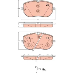 Klocki Ham. Db P. W206/S206 2,0 23- - TRW (GDB2549)