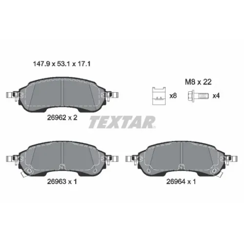 Klocki Ham. Vw T. Amarok 2,0-3,0 Tdi 4Motion 23-/Ford Ranger 22- - TEXTAR (2696201)