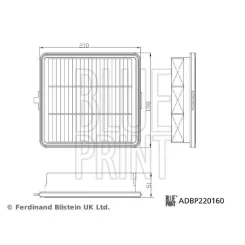 Filtr Powietrza Hyundai Kona 04.23- - BLUE PRINT (ADBP220160)