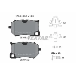 Klocki Ham. Volvo P. S60/V60/Xc60 2,0 17- - TEXTAR (2630601)