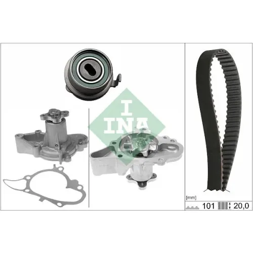 Vízpumpa + Fogasszíj Készlet - Schaeffler INA (530035531)