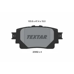 Fékbetétkészlet, Tárcsafék - TEXTAR (2058201)