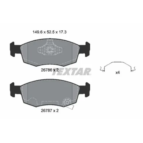 Klocki Ham. Fiat P. 500/Panda 1,0 Hybrid/Elektro 20- - TEXTAR (2678601)