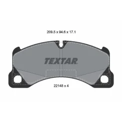Fékbetétkészlet, Tárcsafék - TEXTAR (2214801)