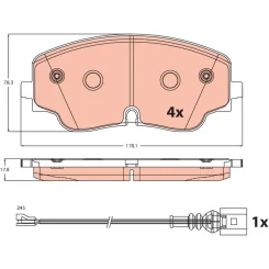 Klocki Ham. Audi P. A3 1,0-2,5 Tfsi/Tdi Quattro 19- - TRW (GDB2498)