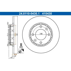 Tarcza Ham. Citroen T. C4 1,2/1,5 Bluehdi 20- - ATE (24.0110-0430.1)
