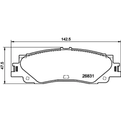 Fékbetétkészlet, Tárcsafék Toyota T. Land Cruiser 2,8 D 4X4 24- - TEXTAR (2683101)