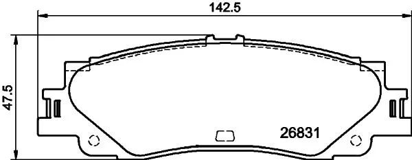 Fékbetétkészlet, Tárcsafék Toyota T. Land Cruiser 2,8 D 4X4 24- - TEXTAR (2683101)
