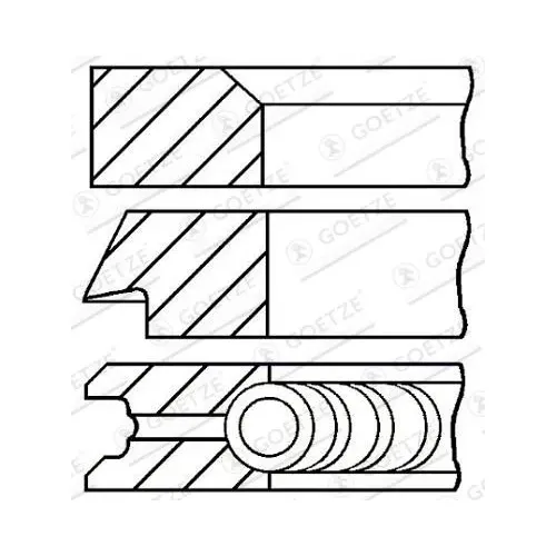 PierCienie Tłokowe Fiat Croma - GOETZE ENGINE (08-215300-10)