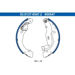 Szczęki Ham. Dacia Logan/Sandero 1,0 21- - ATE (03.0137-0547.2)